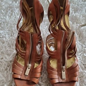 Micheal kors 4 inch platform leather sandals